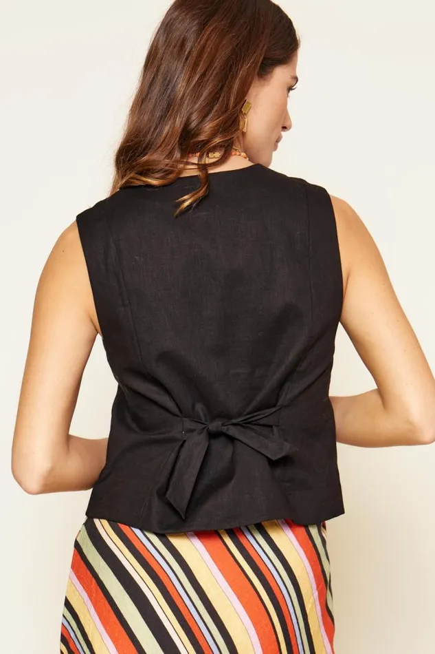 Rixo Tops Women Norah Waistcoat Black