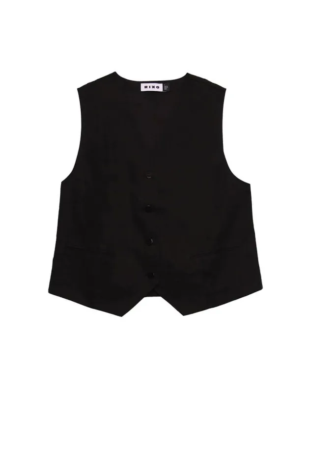 Rixo Tops Women Norah Waistcoat Black