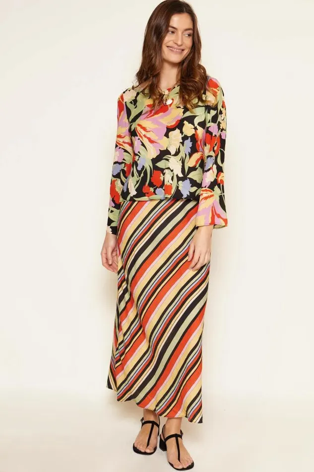 Rixo Tops Women Verona Silk Top Cece Floral Black