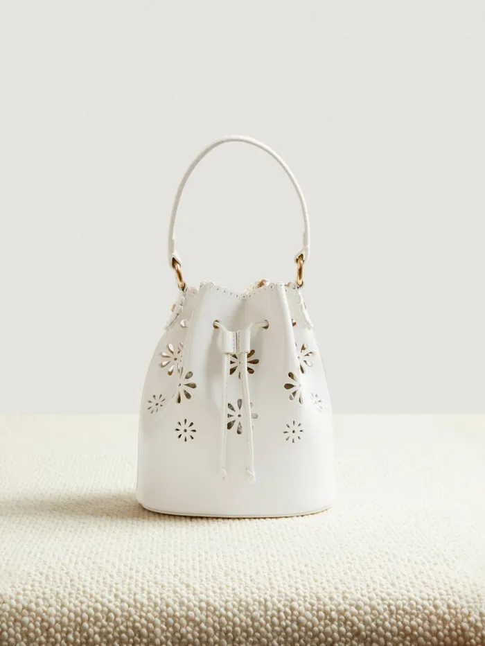 Rouje Bags and Baskets Women Ben Bag Perforre Blanc