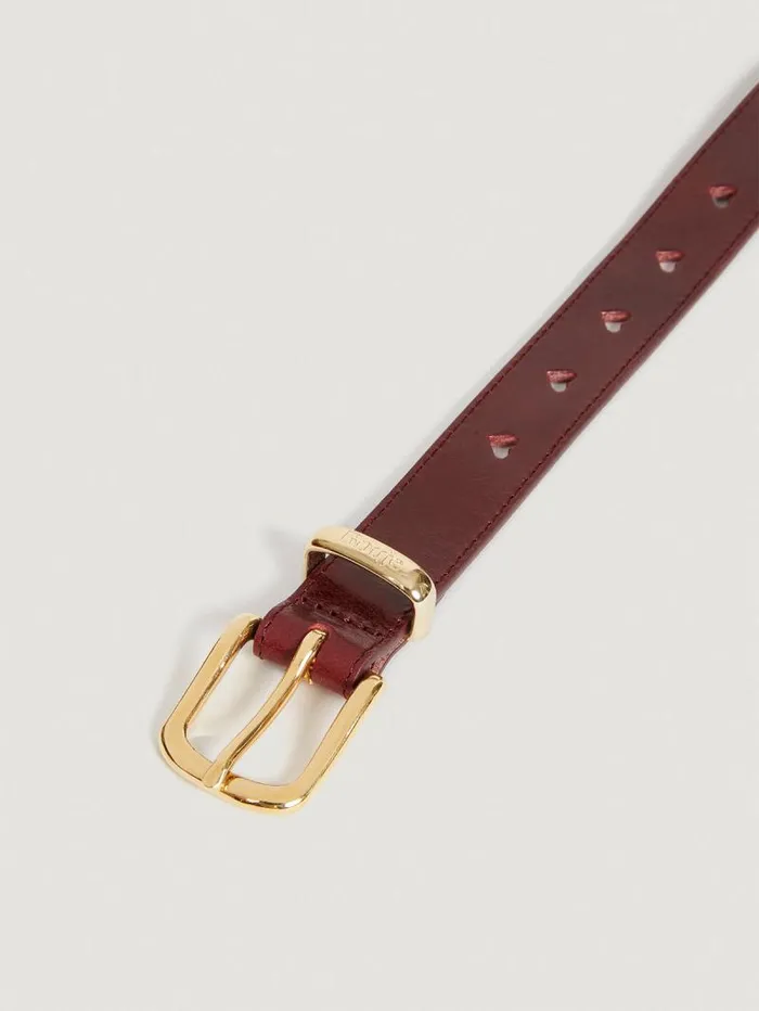 Rouje Belts Women Coeur Belt Cuir Bordeaux