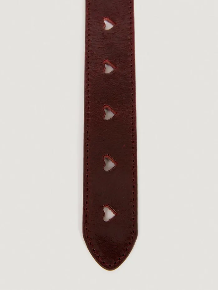 Rouje Belts Women Coeur Belt Cuir Bordeaux