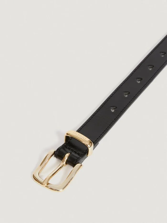 Rouje Belts Women Coeur Belt Cuir Noir
