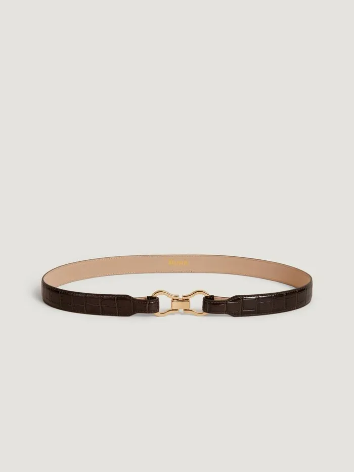 Rouje Belts Women Laure Belt Croco Chocolat