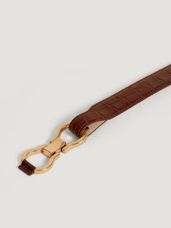 Rouje Belts Women Laure Belt Croco Cognac