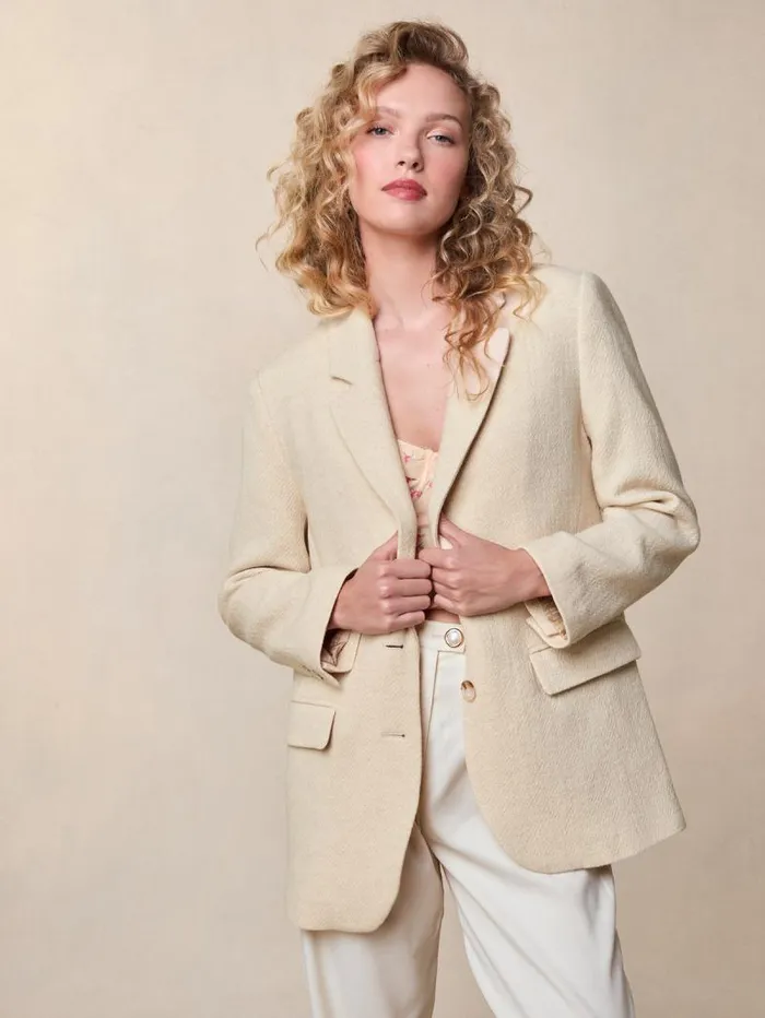 Rouje Coats and Jackets Women Jacques Jacket Double Gaze Paille