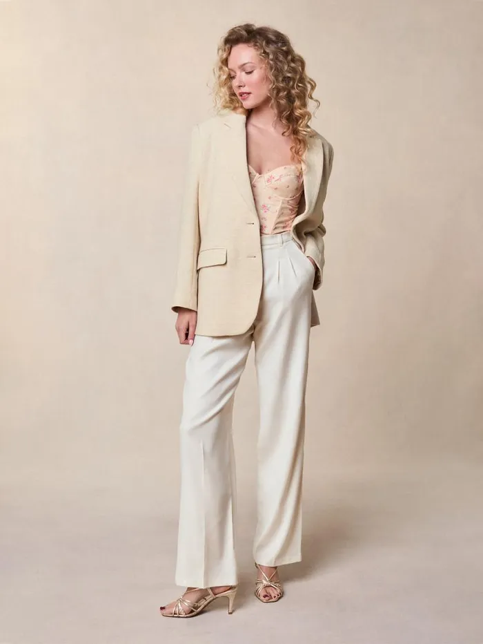 Rouje Coats and Jackets Women Jacques Jacket Double Gaze Paille
