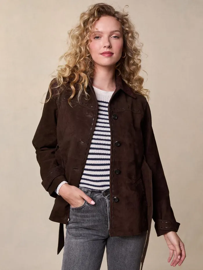 Rouje Coats and Jackets Women Josefa Jacket Suede Ebne
