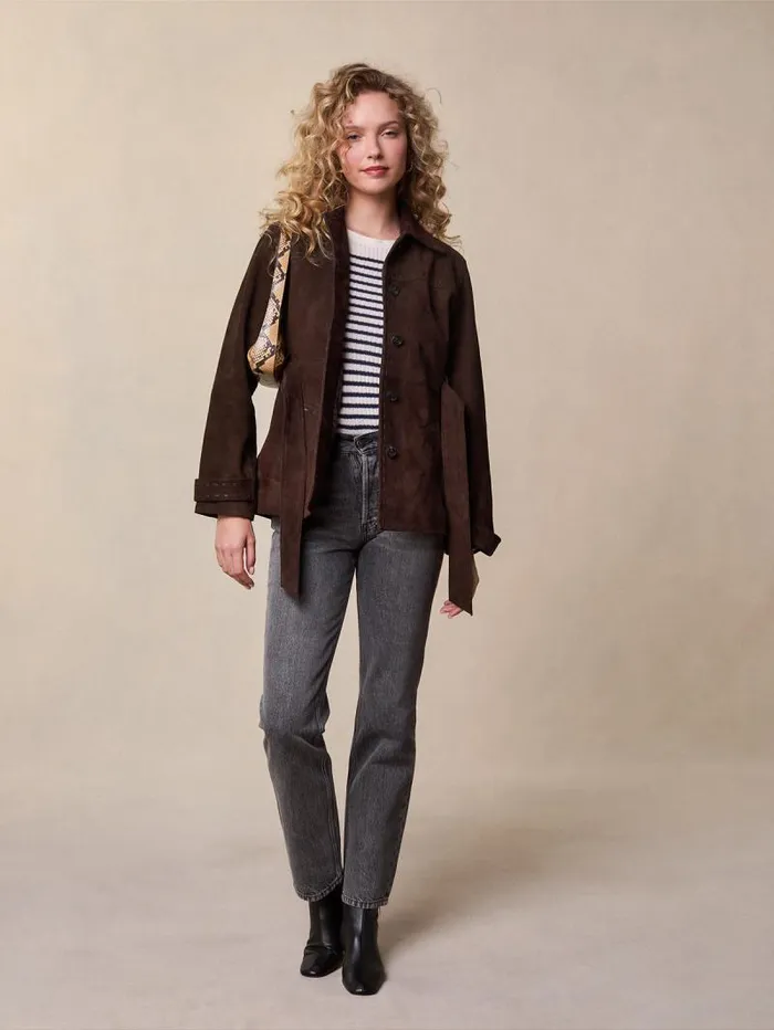 Rouje Coats and Jackets Women Josefa Jacket Suede Ebne