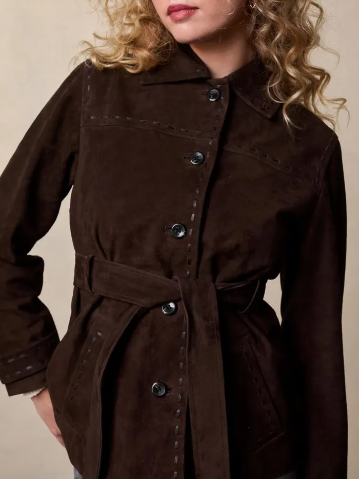 Rouje Coats and Jackets Women Josefa Jacket Suede Ebne