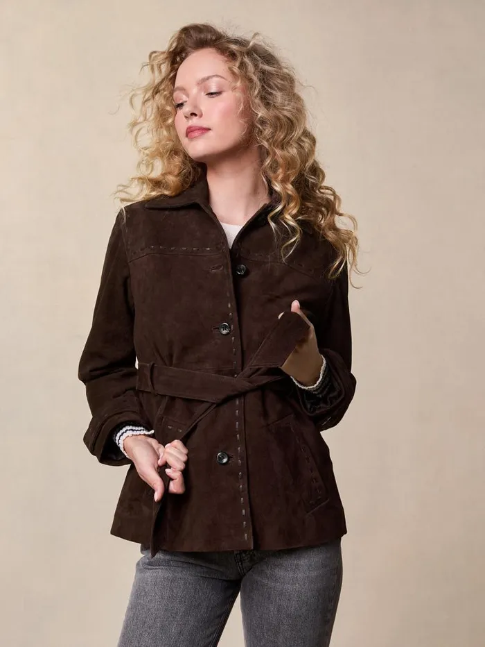Rouje Coats and Jackets Women Josefa Jacket Suede Ebne