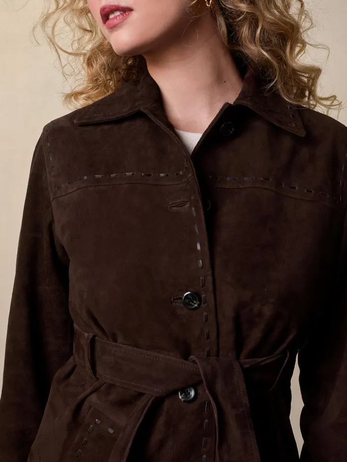 Rouje Coats and Jackets Women Josefa Jacket Suede Ebne