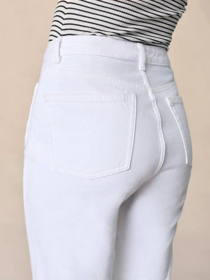 Rouje Denim Women Belleville Jeans Uni Blanc