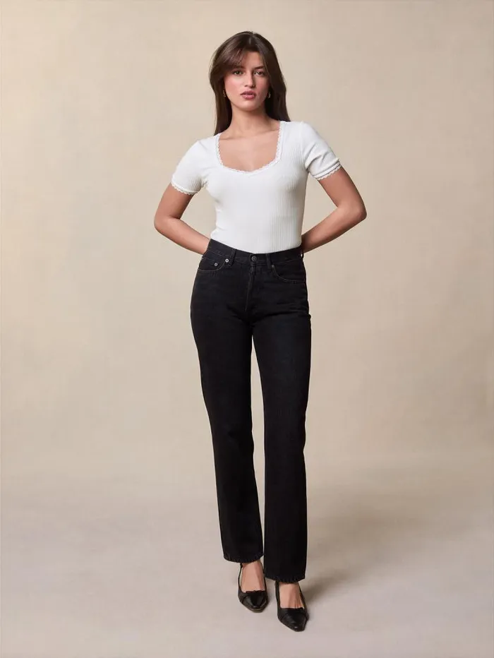 Rouje Denim Women Germain Jeans Uni Black Stone Simple