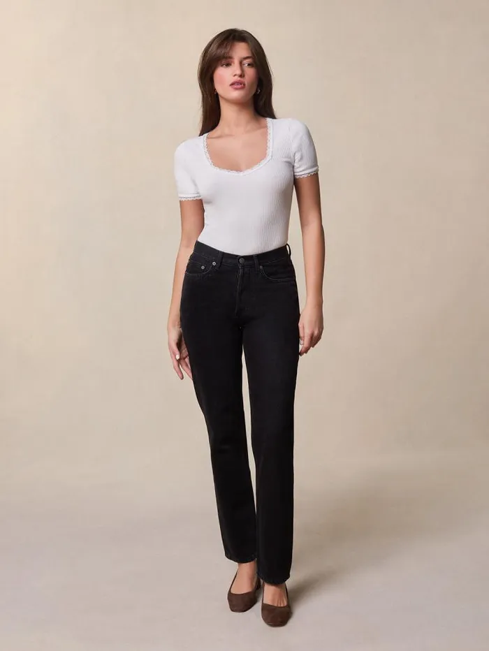 Rouje Denim Women Germain Jeans Uni Black Stone Simple