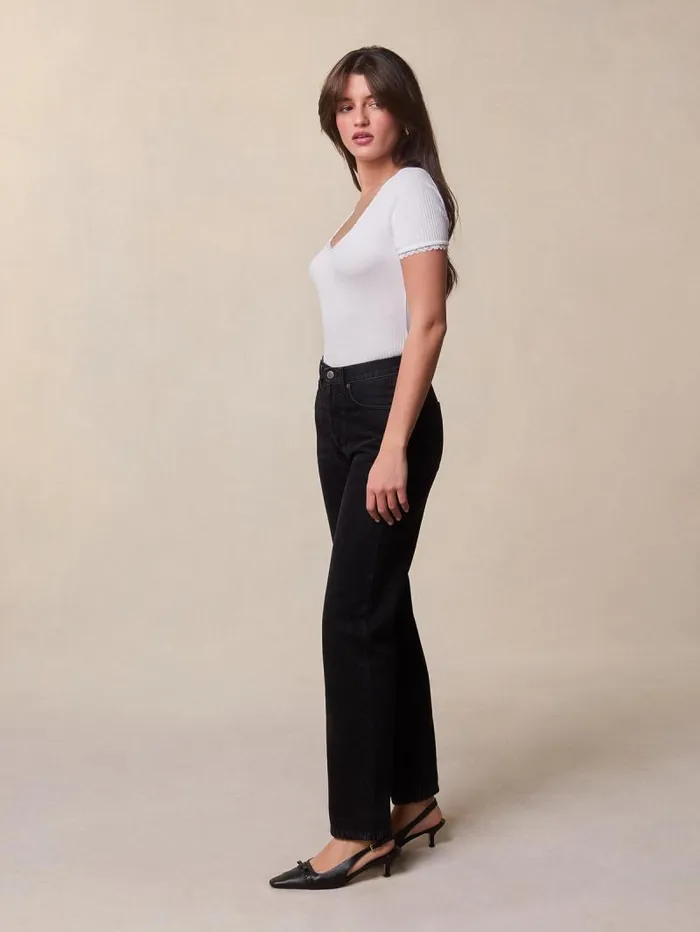 Rouje Denim Women Germain Jeans Uni Black Stone Simple
