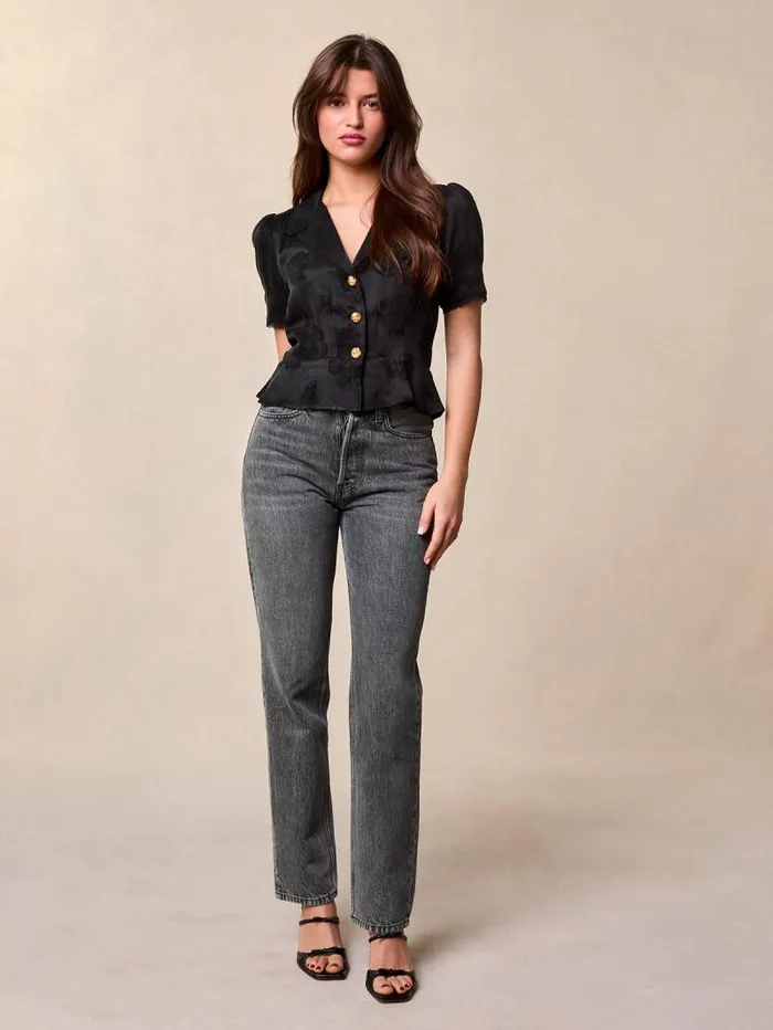 Rouje Denim Women Germain Jeans Uni Noirvintagewash