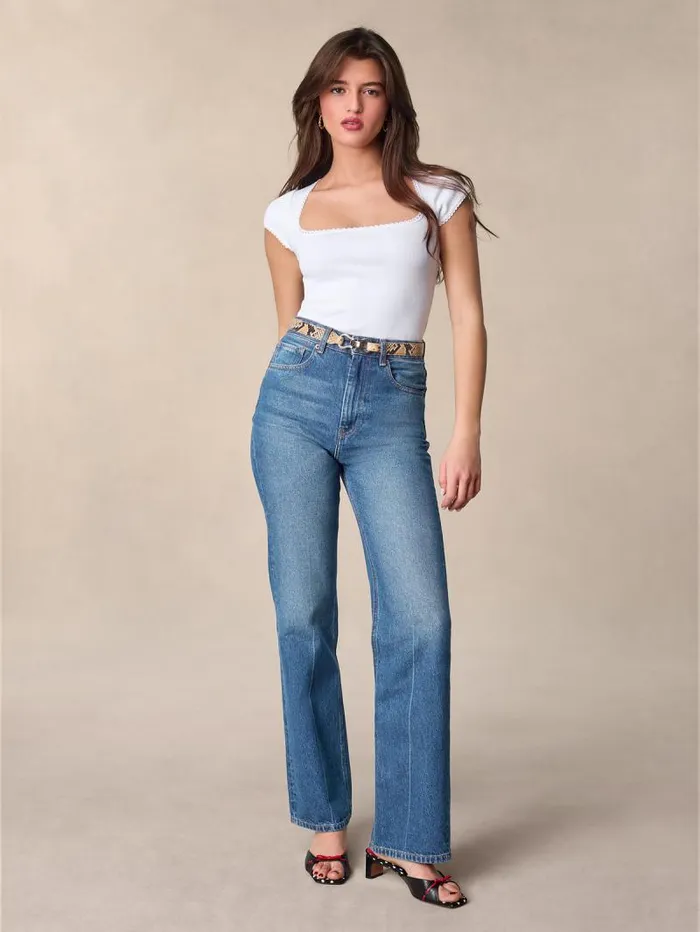 Rouje Denim Women Madeleine Jeans Indigo Double Stoneindigodoublestone