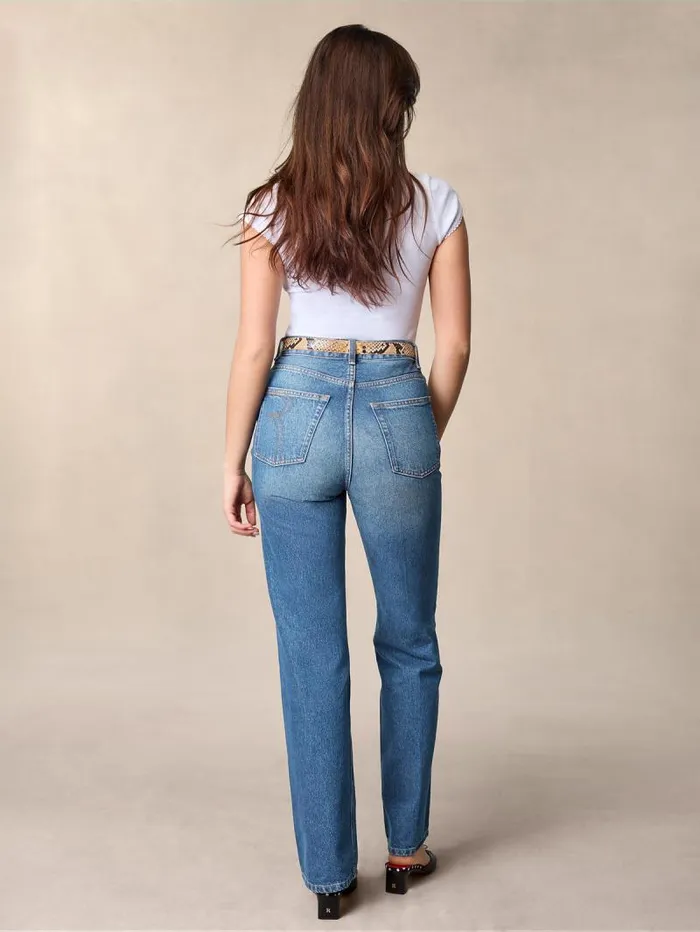 Rouje Denim Women Madeleine Jeans Indigo Double Stoneindigodoublestone