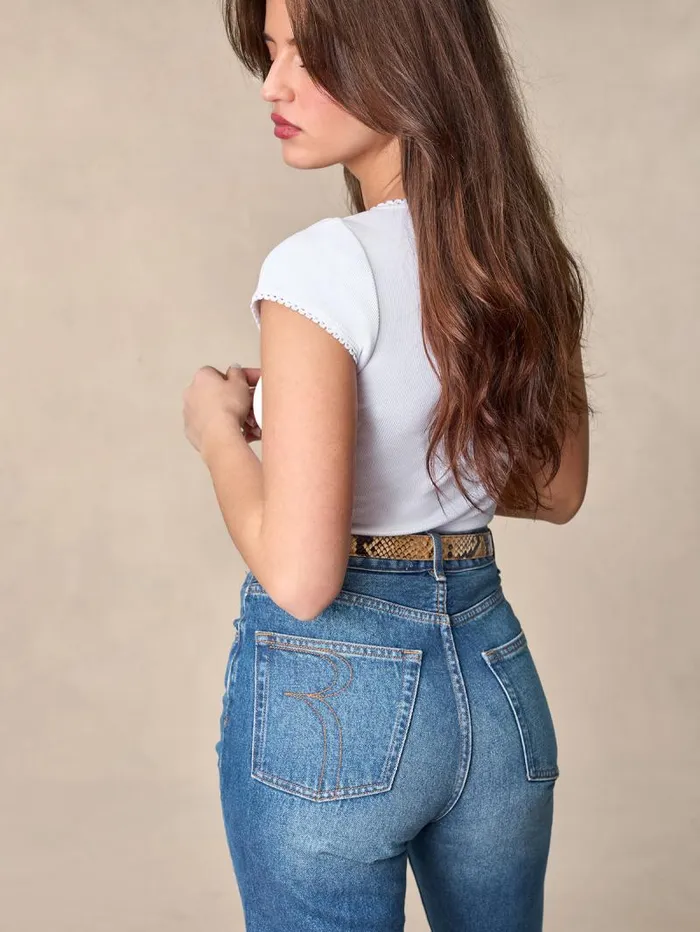 Rouje Denim Women Madeleine Jeans Indigo Double Stoneindigodoublestone