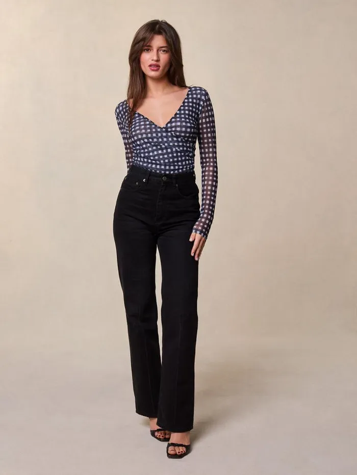Rouje Denim Women Madeleine Jeans Unis Black Stone Simpleuni Noirstonesimple