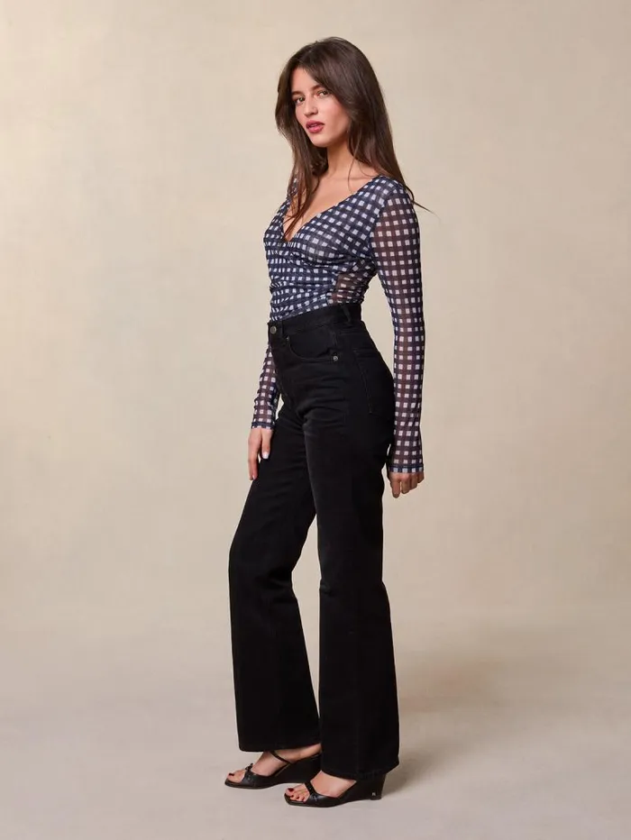 Rouje Denim Women Madeleine Jeans Unis Black Stone Simpleuni Noirstonesimple