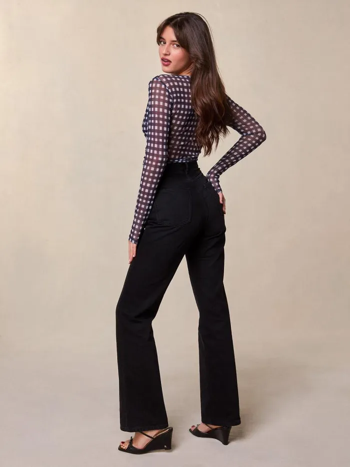Rouje Denim Women Madeleine Jeans Unis Black Stone Simpleuni Noirstonesimple