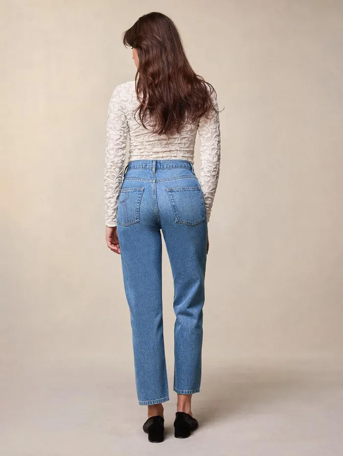Rouje Denim Women Marais Jeans Indigo Double Stoneindigodoublestone