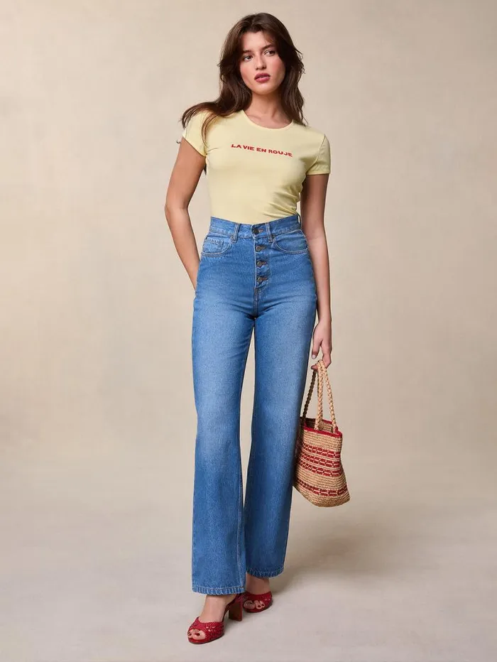 Rouje Denim Women Montorgueil Jeans Uni Indigo Double Stone