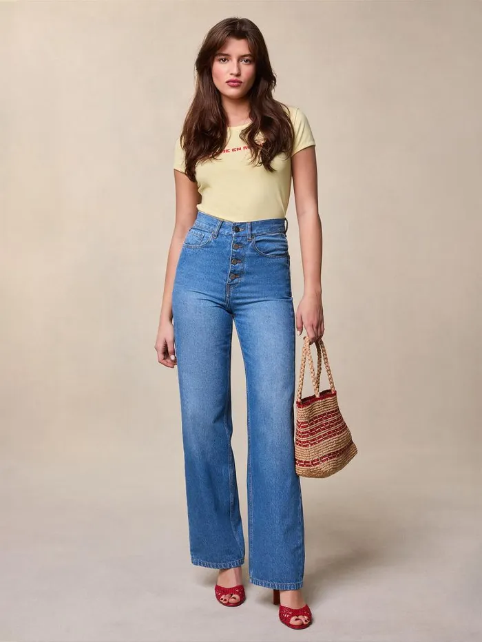 Rouje Denim Women Montorgueil Jeans Uni Indigo Double Stone