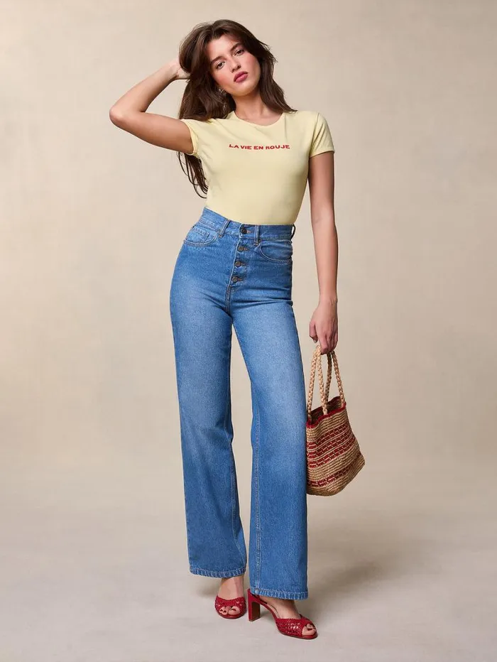 Rouje Denim Women Montorgueil Jeans Uni Indigo Double Stone