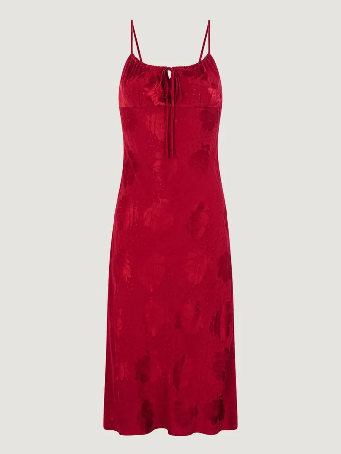 Rouje Dresses Women Daria Dress Jacquard Fleurs Rouge