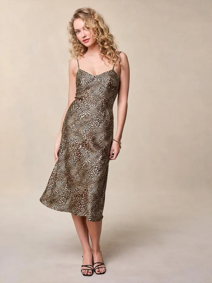 Rouje Dresses Women Diane Dress Twill Leopard