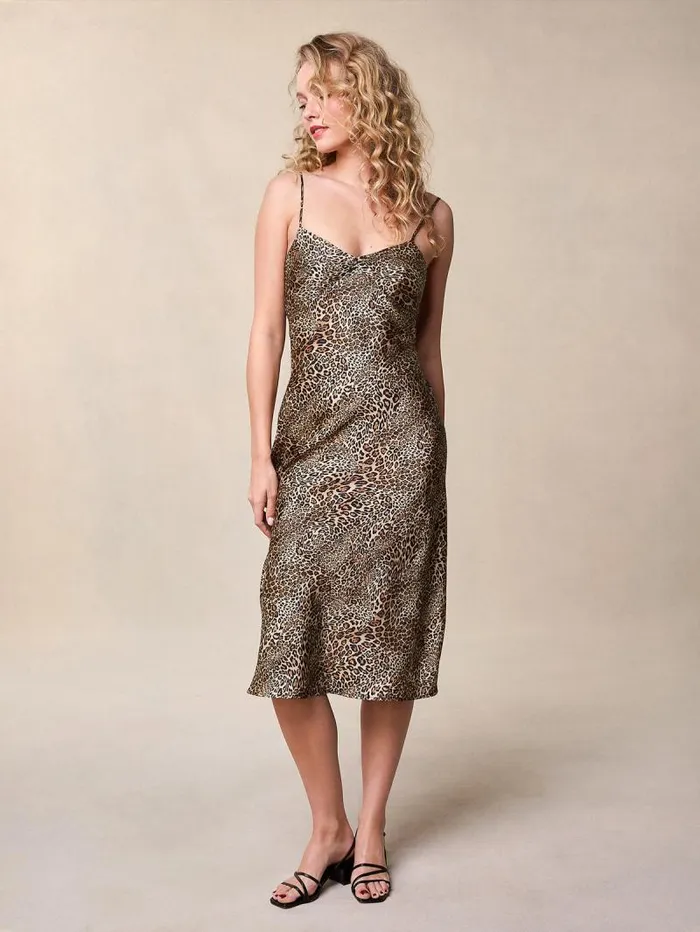 Rouje Dresses Women Diane Dress Twill Leopard