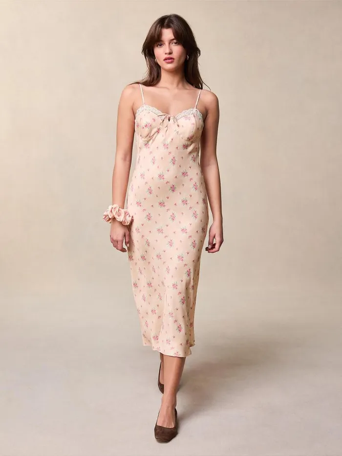 Rouje Dresses Women Dune Dress Bouquet Charmant Poudre