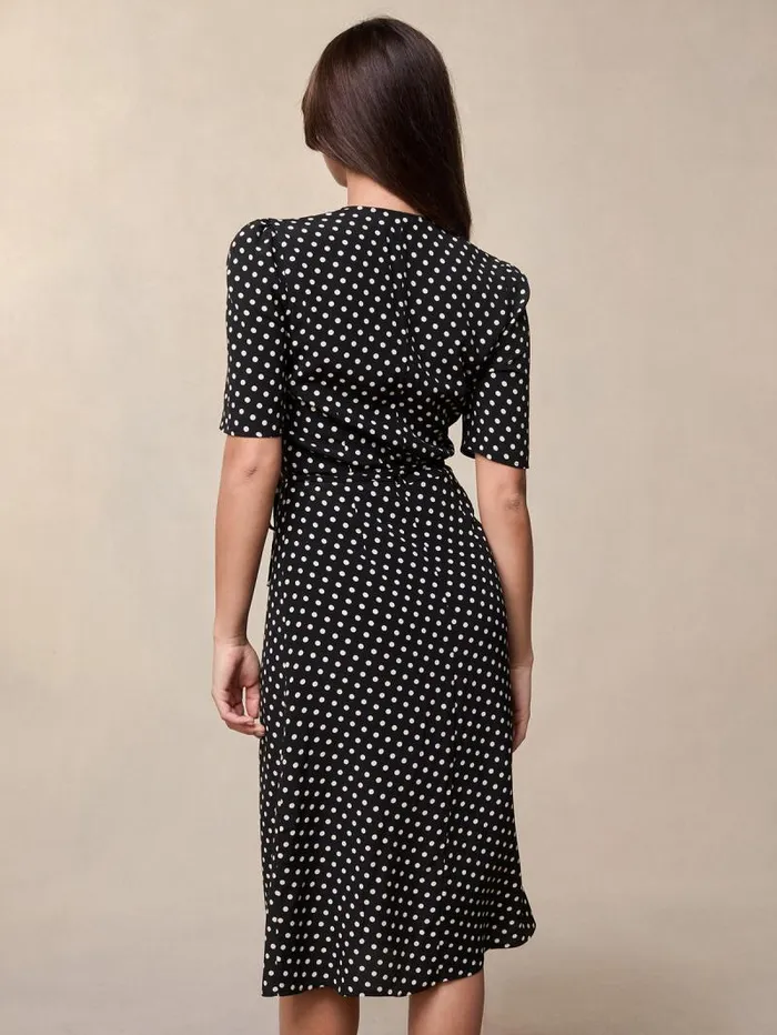 Rouje Dresses Women Gabin Dress Pois Carmen Noir