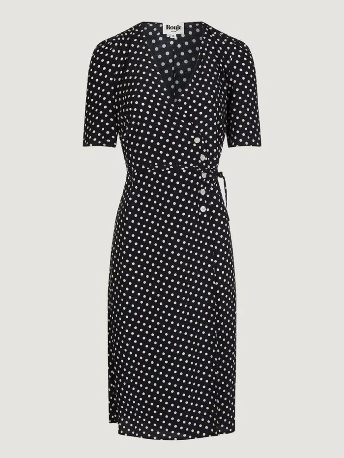 Rouje Dresses Women Gabin Dress Pois Carmen Noir
