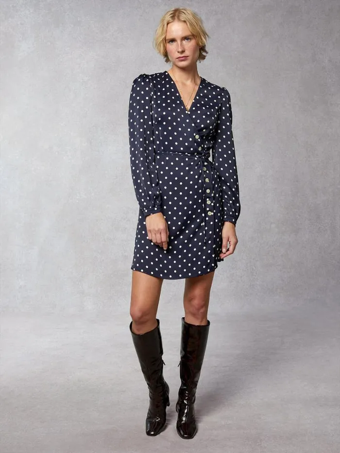 Rouje Dresses Women Gabinette Dress Pois Marine