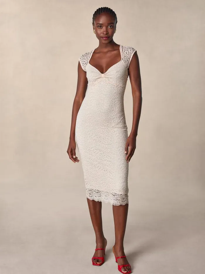 Rouje Dresses Women Laly Dress Dentelle Rosepale