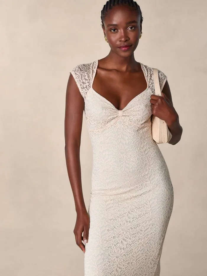 Rouje Dresses Women Laly Dress Dentelle Rosepale