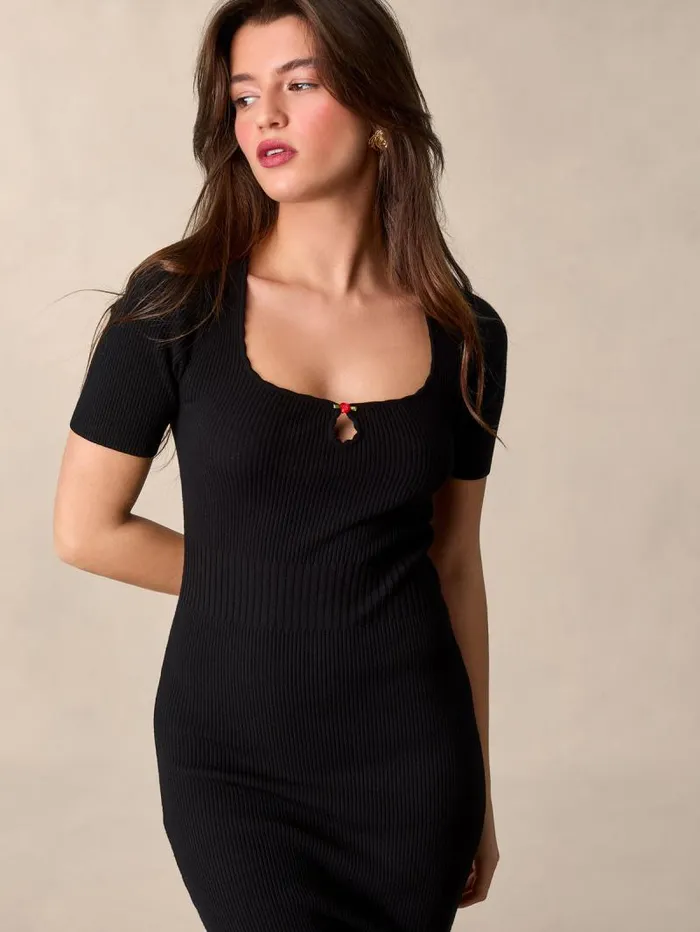 Rouje Dresses Women Lorette Dress Uni Noir