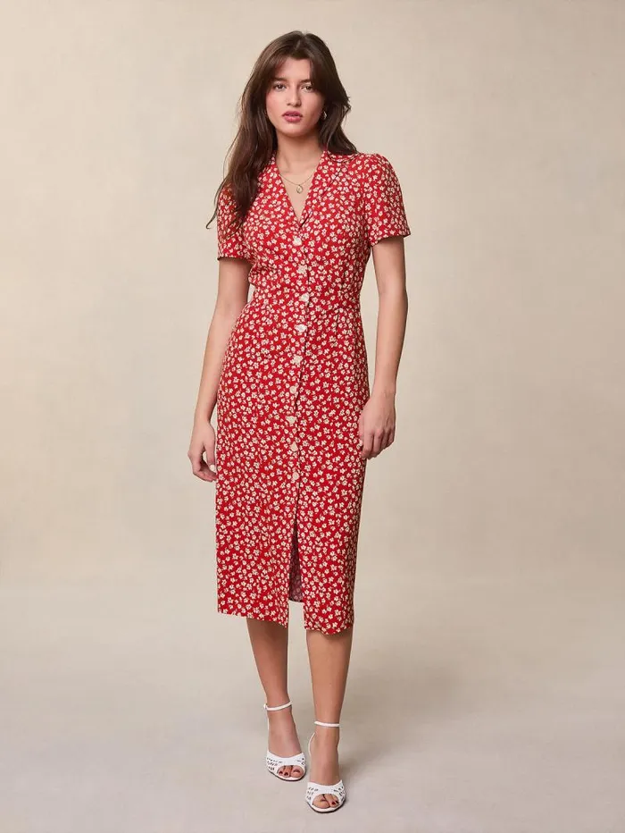 Rouje Dresses Women Marin Dress Dimanche Bucolique Rouge