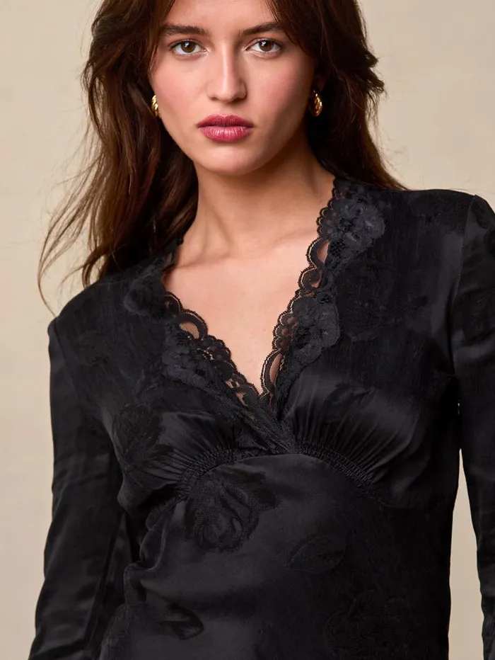 Rouje Dresses Women Minetta Dress Black Jacquard