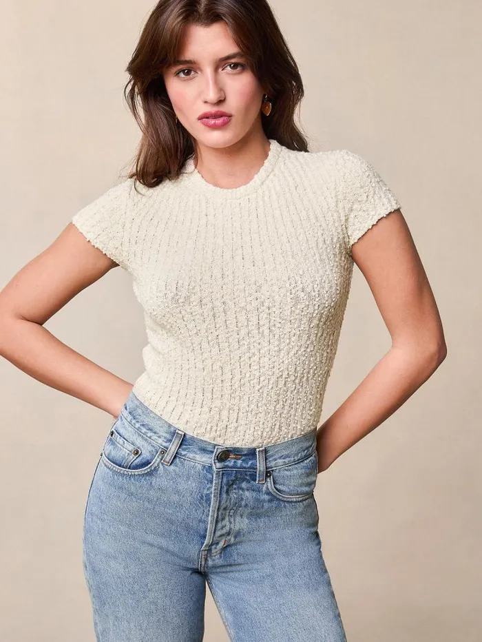 Rouje Knits Women Aurelio Top Texture Ecru