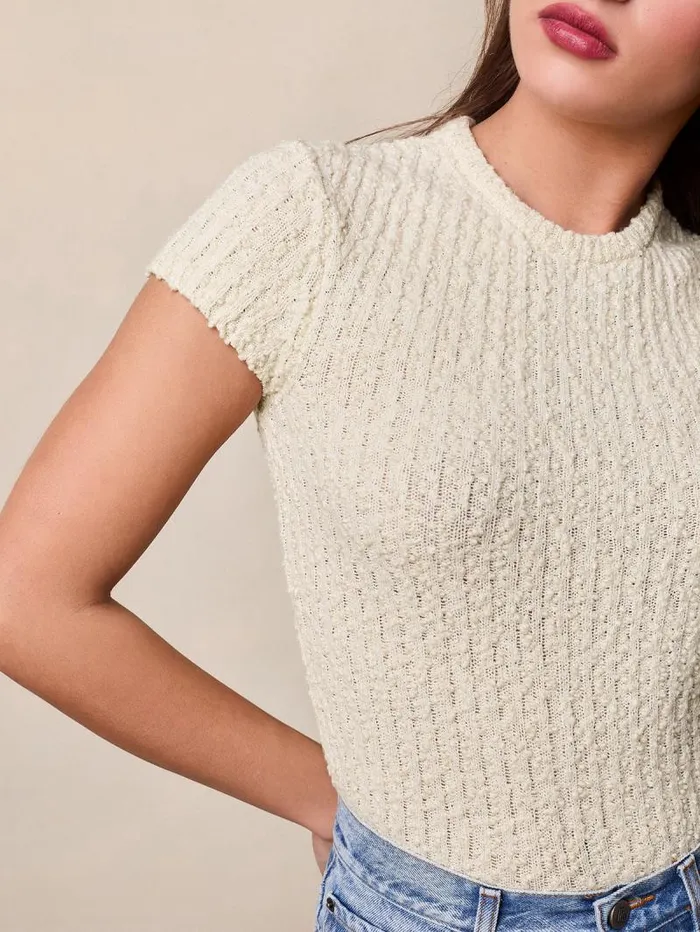 Rouje Knits Women Aurelio Top Texture Ecru
