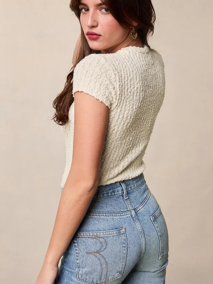 Rouje Knits Women Aurelio Top Texture Ecru