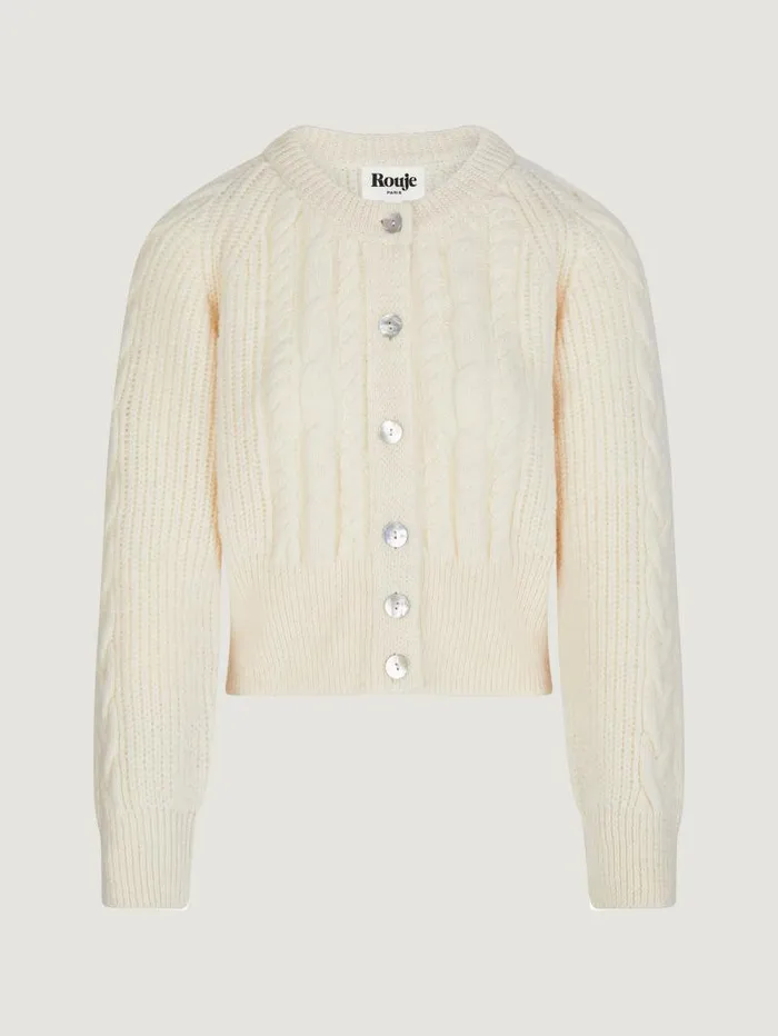 Rouje Knits Women Kira Cardigan Uni Ecru
