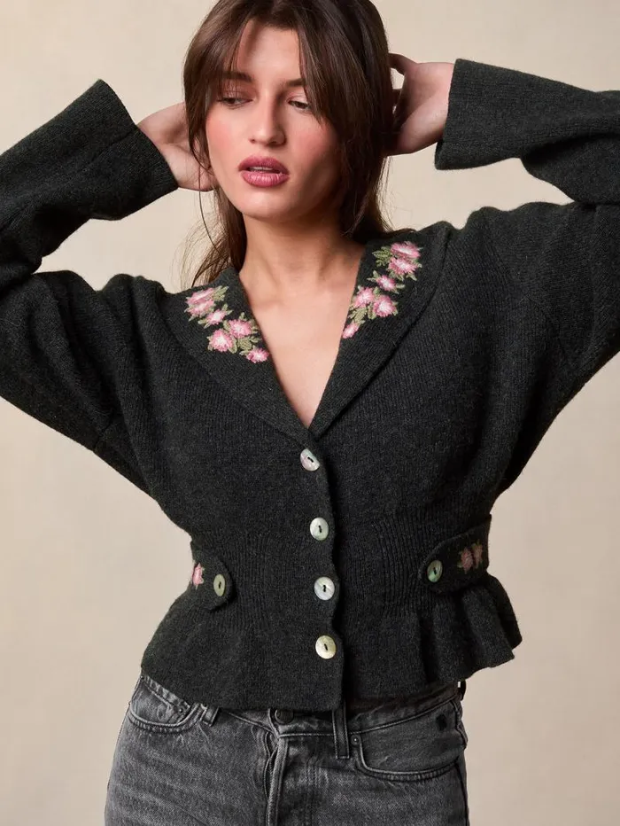 Rouje Knits Women Mava Cardigan Uni Gris