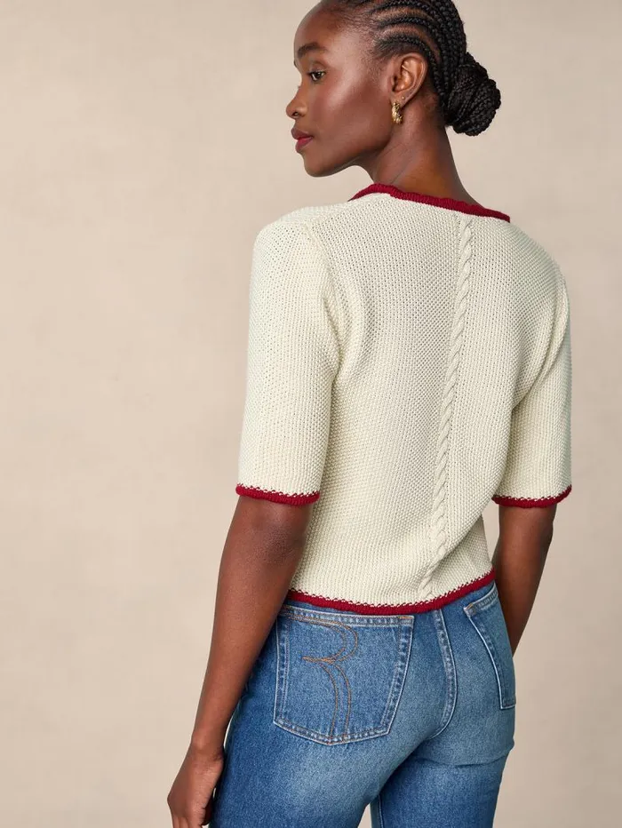 Rouje Knits Women Meredith Cardigan Brode Ecru
