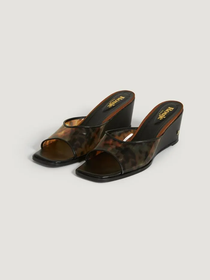 Rouje Knits Women Natty Mules Tortoise Noir